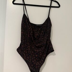 Black Floral Bodysuit